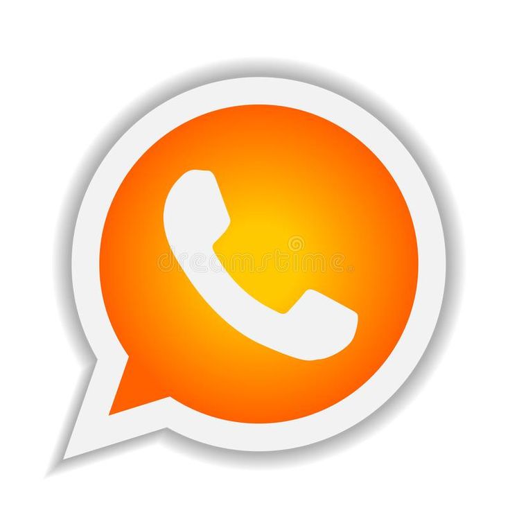 an orange speech bubble with a phone icon on it royalty illustration stock images and clippings