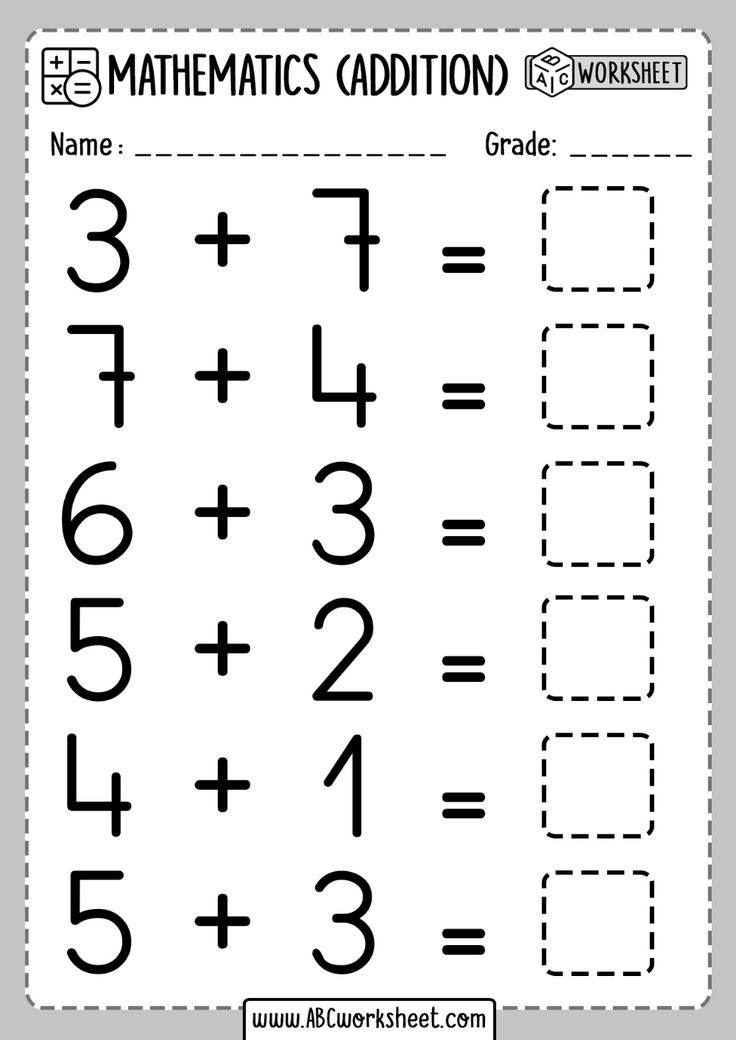 Simple addition worksheets for kids - ABC Worksheet | Kindergarten ...