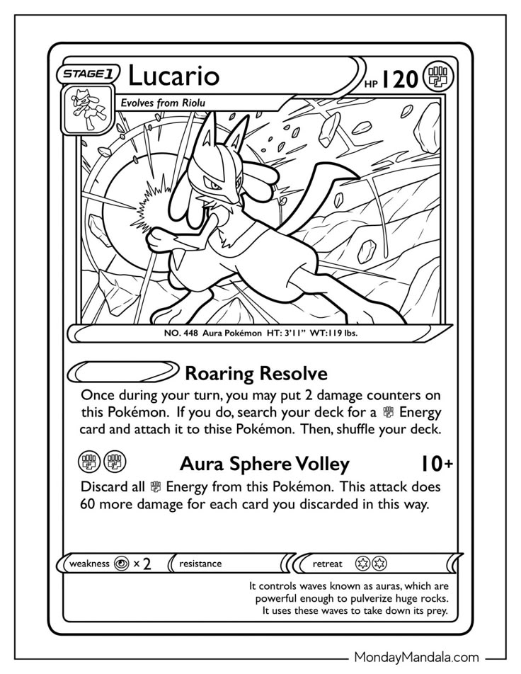 20 Lucario Coloring Pages (Free PDF Printables) in 2024 | Coloring ...