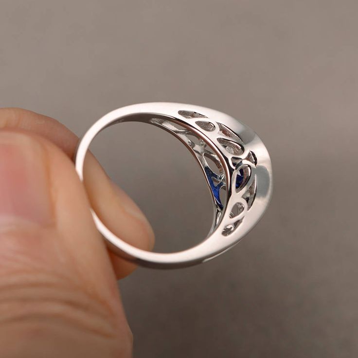 This is a gorgeous handmade creation. Its beauty is its simplicity & Elegance. The 7*7mm round shape faceted lab sapphire is crafted in solid sterling silver and with rhodium plated. All item is sent in a beautiful gift box If you have any idea of design your ring,pls contact me directly. You can realize more lovely stuff clicking the link https://www.etsy.com/shop/knightjewelry?refshopsection_shophome_leftnav Please leave the correct address and you phone number for delivering successfully. Formal White Gold Sapphire Crystal Ring, Brilliant Cut Sapphire Birthstone Ring In Cubic Zirconia, Sapphire Cubic Zirconia Birthstone Ring With Brilliant Cut, Sapphire Birthstone Ring With Brilliant Cut Cubic Zirconia, Diamond White Sapphire Rings With Gemstones, Silver Sapphire Crystal Ring For Formal Occasions, Formal Diamond White Sapphire Ring In Sterling Silver, Elegant Sapphire Crystal Ring With Round Cut, Anniversary White Gold Sapphire Crystal Ring