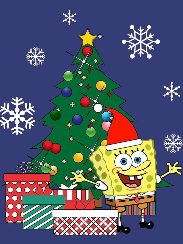 Spongebob Square Pants Christmas Tree Essential T-Shirt by Nova5 ...