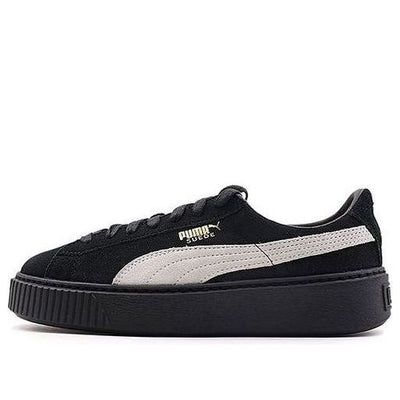 (WMNS) PUMA Suede Platform Core 'Black White' 362223-05 (SNKR/Retro/Skate/Casual/Women's) Puma Platform, Puma Suede, Womens Sneakers, Casual Women, Black White, Black And White, Sneakers, White, Black