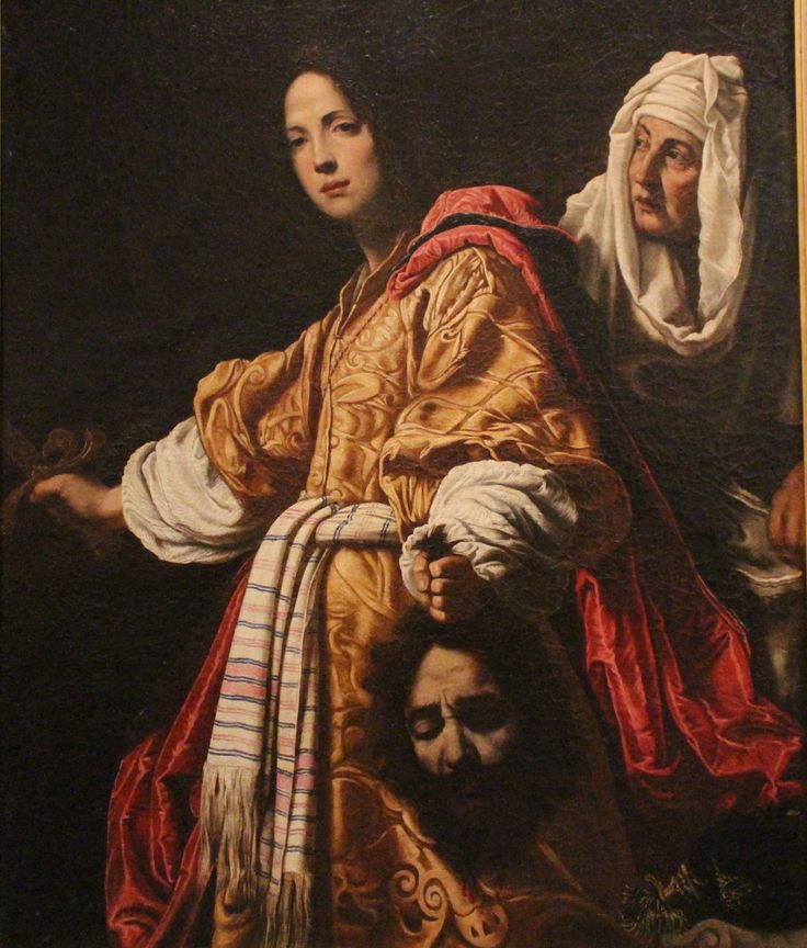 Judith with the Head of Holofernes (after 1613?)  Cristofano Allori (1577-1621)  Vatican Museum, Rome  Replica of the painting kept at the Palazzo Pitti in Florence. Legend had it, and Filippo Baldinucci (1624-1697) so described, that the face of Judith was a portrait of Allori's lover, La Mazzafirra, the old woman her mother, and the head of Holofernes was a self-portrait. Head Of Holofernes, Judith And Holofernes, Rage Art, Kunsthistorisches Museum Wien, Vatican Museum, Rennaissance Art, Baroque Art, Caravaggio, Classical Art