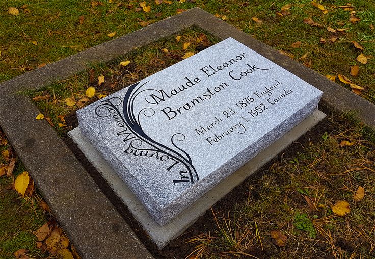 a memorial stone with the name made famous bramton cook on it