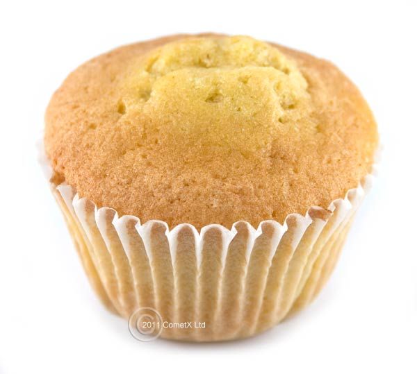 a muffin is shown on a white background