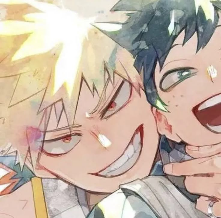 deku and bakugou matching pfp | Anime character drawing, My hero ...