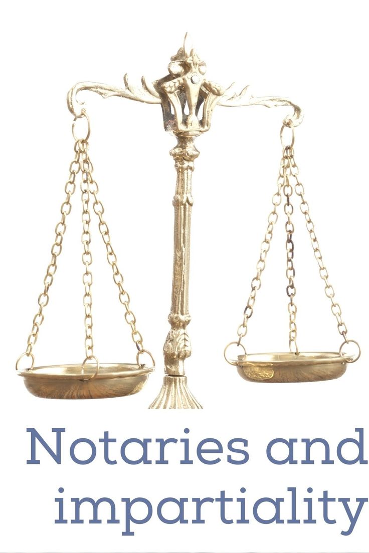 a scale with the words notaries and impartiality on it