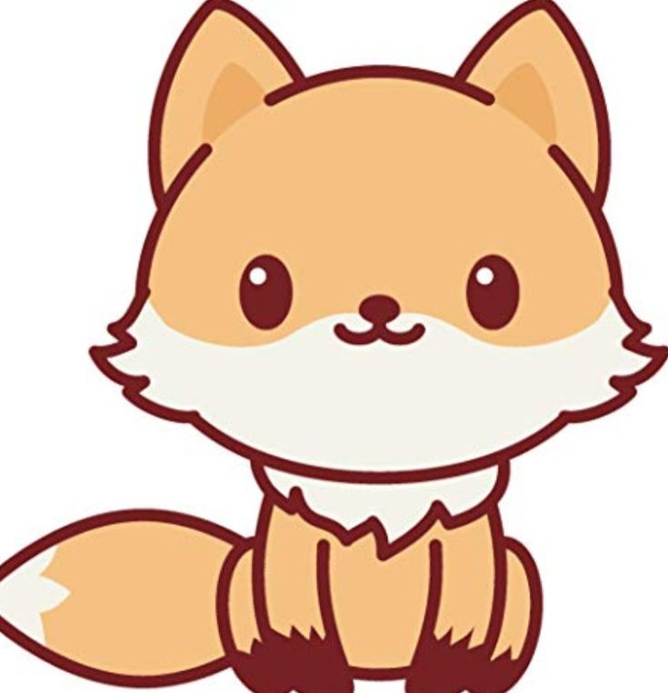 a cute little fox with big eyes sitting down