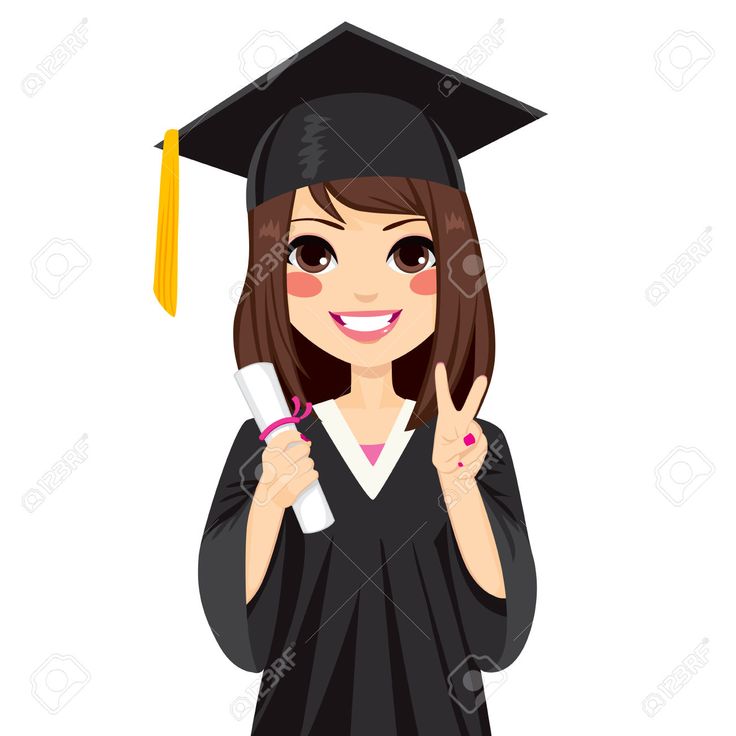 a girl in graduation cap and gown giving the peace sign with her hand while holding a diploma