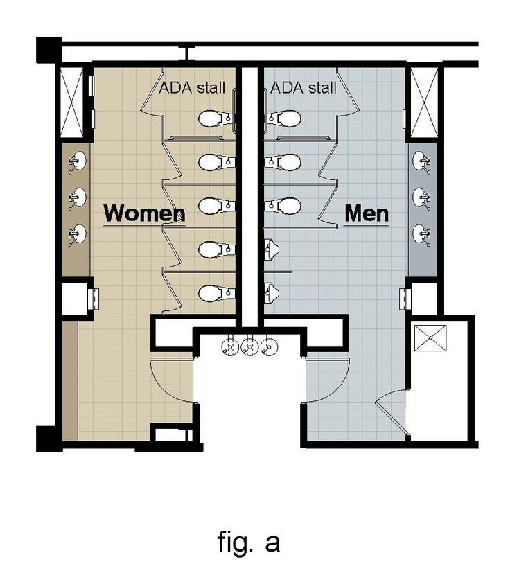 the floor plan for a women's bathroom and living room in a small apartment