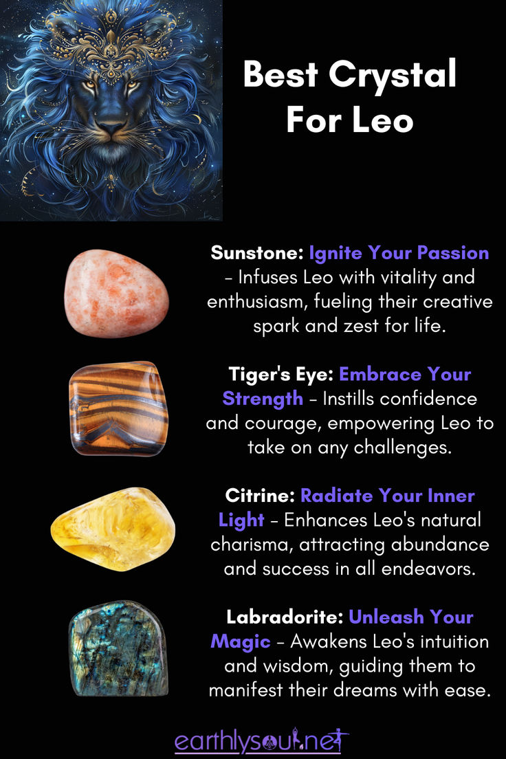 Four powerful crystals for enhancing Leo's energy and vitality Crystal For Leo Zodiac, Leo Colors, Crystals For Leo, Witchy Astrology, Leo Sun Sign, Leo Zodiac Sign, Divine Masculine, Beady Eye, Best Crystals