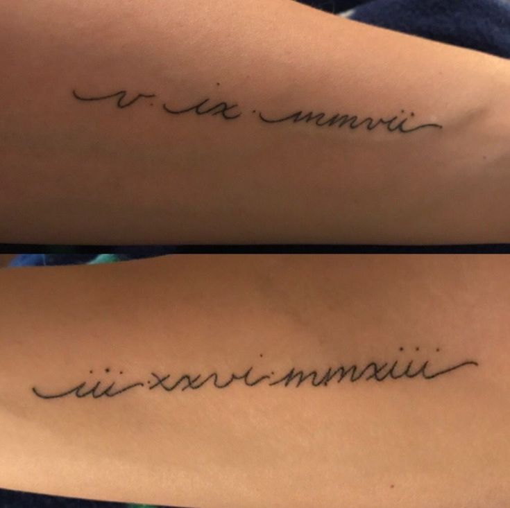 two arm tattoos with the words in french and an english - language tattoo on them