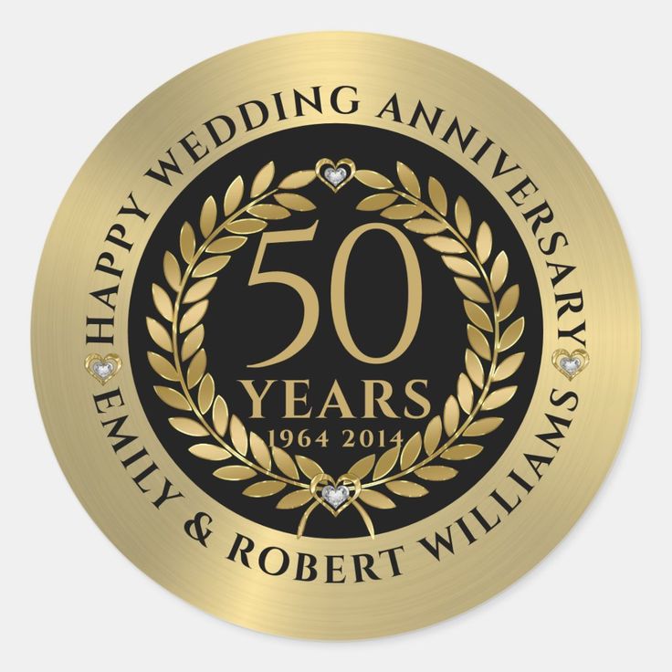 the 50th wedding anniversary sticker