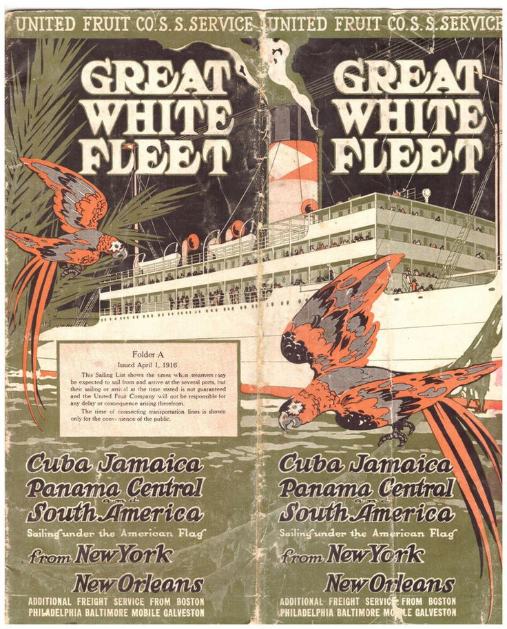 an advertisement for the great white fleet