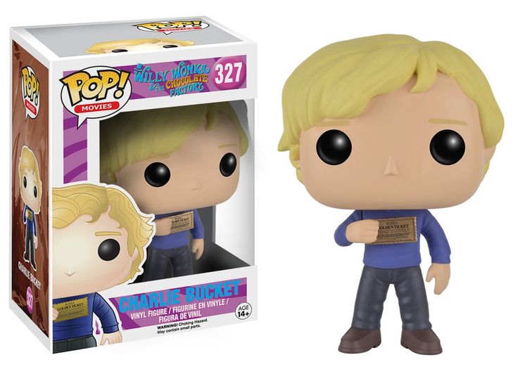 a pop vinyl figurine is shown in front of a box with the character's name on it