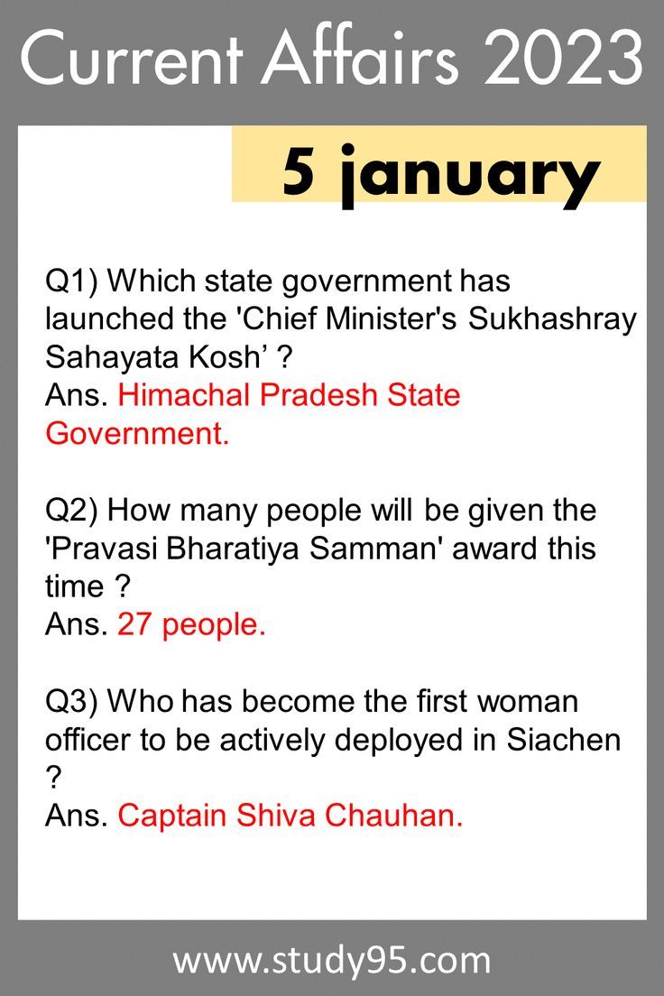 Daily Current Affairs 5 January 2023 Current general knowledge