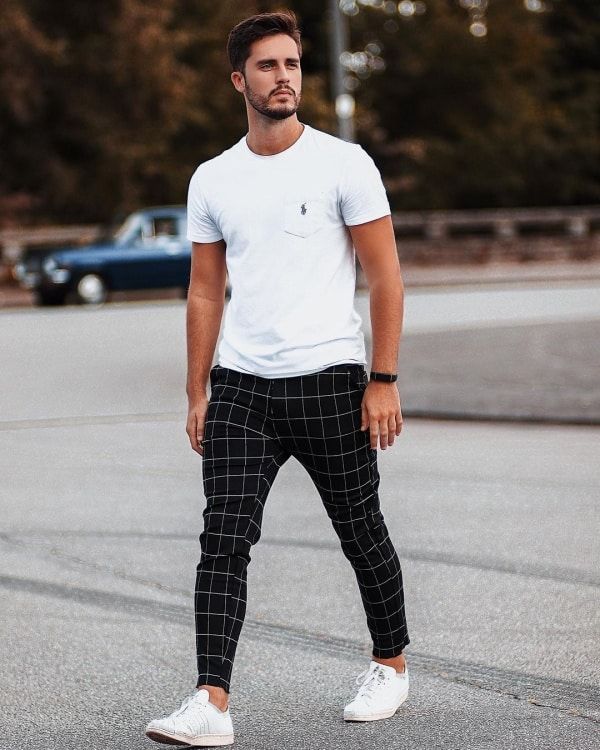 What To Wear With Plaid Pants? - 30 Men’s Plaid Pants Outfit Ideas Check Pants Outfit Men, Black Checkered Pants Outfits, Checkered Pants Outfit Men, Plaid Pants Outfit Men, Black Plaid Pants Outfit, Plaid Pants Men Outfit, Stretch Pants Outfits, Mens Plaid Dress Pants, Checkered Pants Outfit