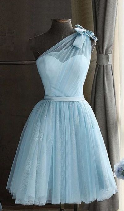 SSR129,blue one shoulder bowknot sweetheart sleeveless homecoming dresses · SheSheRose · Online Store Powered by Storenvy Blue One Shoulder Dress For Prom, Blue One-shoulder Dress For Prom, Blue One Shoulder Sleeveless Dress For Prom, Light Blue Homecoming Dress, Prom Dress Two Piece, Burgundy Homecoming Dress, Burgundy Homecoming Dresses, Prom Dress Black, One Shoulder Prom Dress