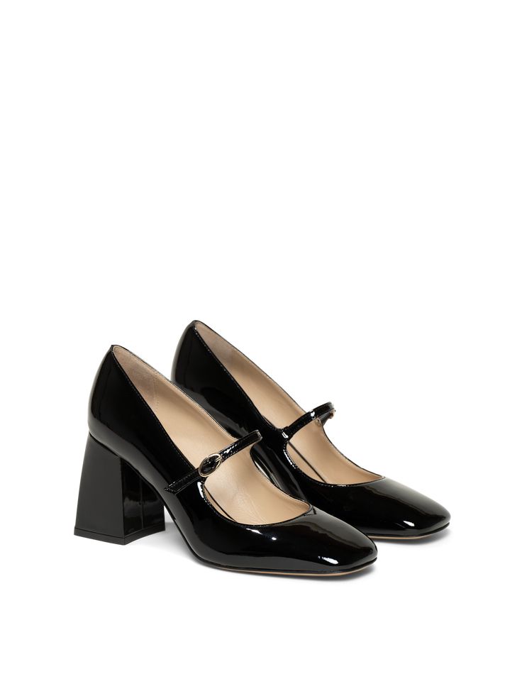 The silhouette of the season is reaching new heights. Meet The Bianca: a darling Mary Jane with an angular block heel in a higher height that feels just right. She’s the perfect party shoe that never tries too hard. May Jane Shoes, Dainty Heels Classy, Black Heeled Mary Janes, Marry Jane’s, Block Heels Aesthetic, Women’s Dress Shoes, Winter Formal Shoes, Small Black Heels, Marry Jane Shoes