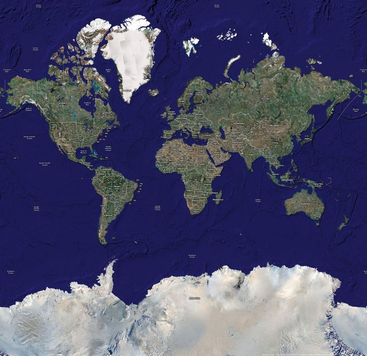 a map of the world with all the land cover by it's terrains