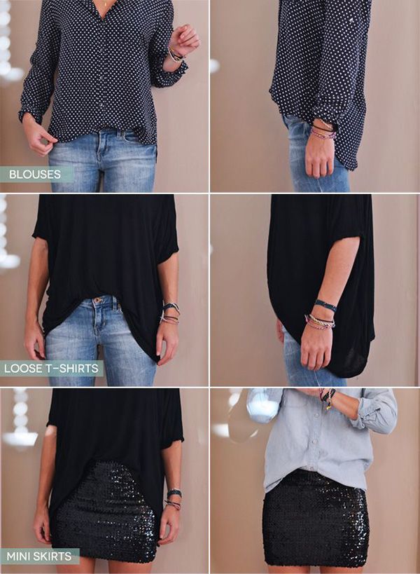 Now, for tucking in your shirt: the front tuck gives off an easy, effortless vibe that always looks cool and chic. Mode Tips, Mode Casual, Mode Vintage, Fashion Mode, Looks Style, Dresses Casual, Cute Fashion, Fashion Sense, Look Fashion