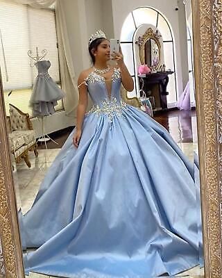 Blue Quinceanera Dresses, Blue Quinceanera, Quinceanera Dresses Blue, Custom Made Suits, Sweet 15, Prom Party, Quinceanera Dresses, Beaded Dress, Quinceanera