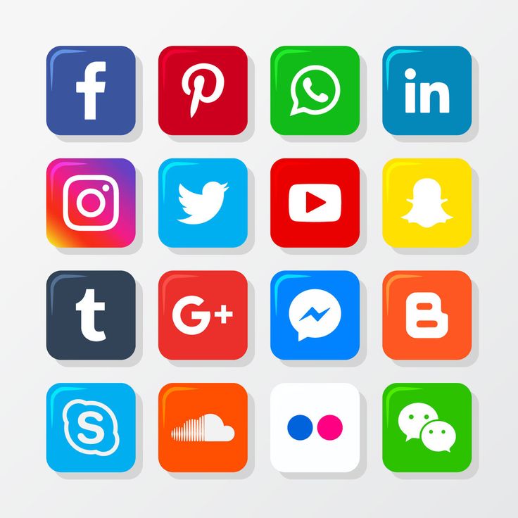 the different social icons are shown in this image