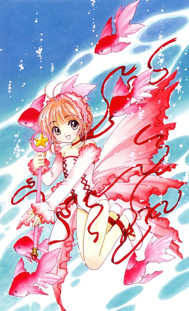 Cardcaptor Sakura Illustrations Collection 2 - Zerochan Anime ... Sakura Card, Cardcaptor Sakura, An Anime, Anime Character, Water, Hair, Anime, Pink, Art