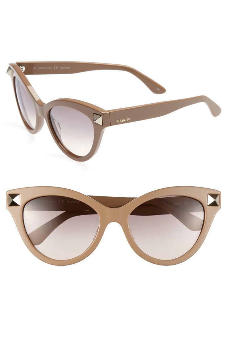 Valentino Retro Sunglasses in Beige (Nude) Glasses Inspiration, Valentino Sunglasses, Sunglasses Women Designer, Closet Accessories, Valentino Rockstud, Retro Sunglasses, Designer Sunglasses, Eyewear Sunglasses, Diy Fashion