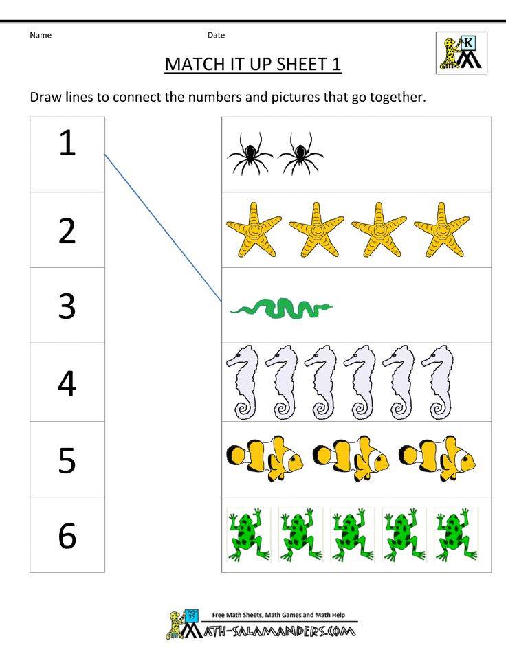 a worksheet with numbers and pictures to help kids learn how to count them