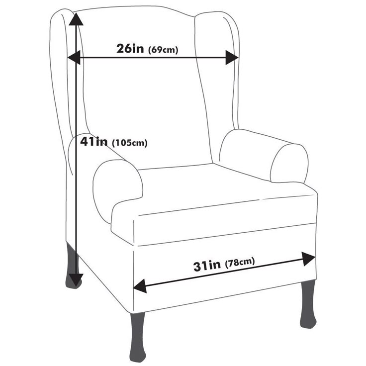 the measurements for an easy chair