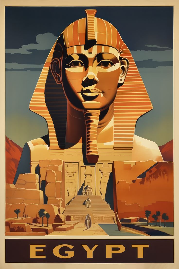 Egypt Travel Poster, Vintage Travel Poster, Ancient Egypt Poster, Retro Wall Art, Framed Travel Poster, Large Wall Art, Egypt Wall Art, Minimalist Travel Poster, Egypt Wall Decor, Egypt Painting, Archaeology Wall Art, Fine Art Print, Printable Travel Poster, Tourism Poster, Archaeology Poster, Middle East Travel Poster Egypt Poster Design, Visit Egypt Poster, Egypt Painting, Egypt Wall Art, Ancient Egypt Poster, Egyptian Design Pattern, Egypt Travel Poster, Sphinx Egypt, Poster Tourism