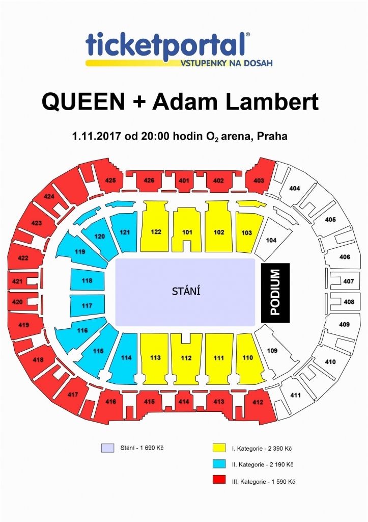 the seating map for queen and adam lambet