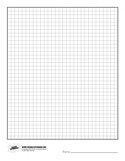 a graph paper with squares and lines in the middle, on top of each other