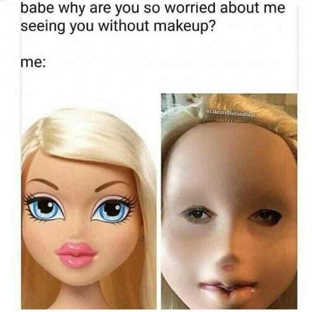 an image of two dolls with different expressions on their faces and the caption says, what do you think?