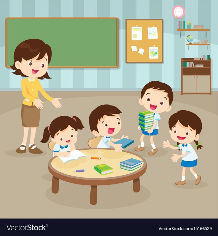 Students and teacher in the event room Royalty Free Vector | Student ...