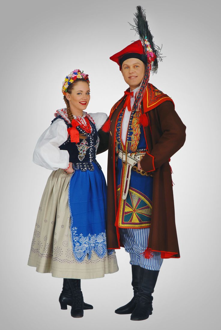 Strój krakowiaków wschodnich-costume of eastern cracovians Norwegian Folklore, Polish Traditional Costume, Polish Embroidery, European Clothes, Norwegian Bunad, Norwegian Heritage, Folklore Fashion, Polish Clothing, Polish Traditions