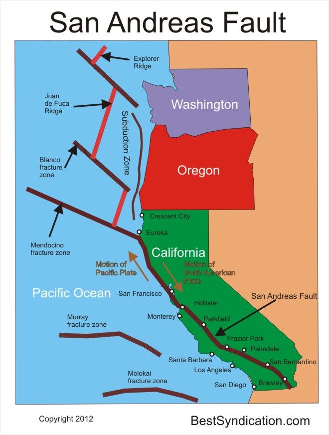 a map of the san francisco fault