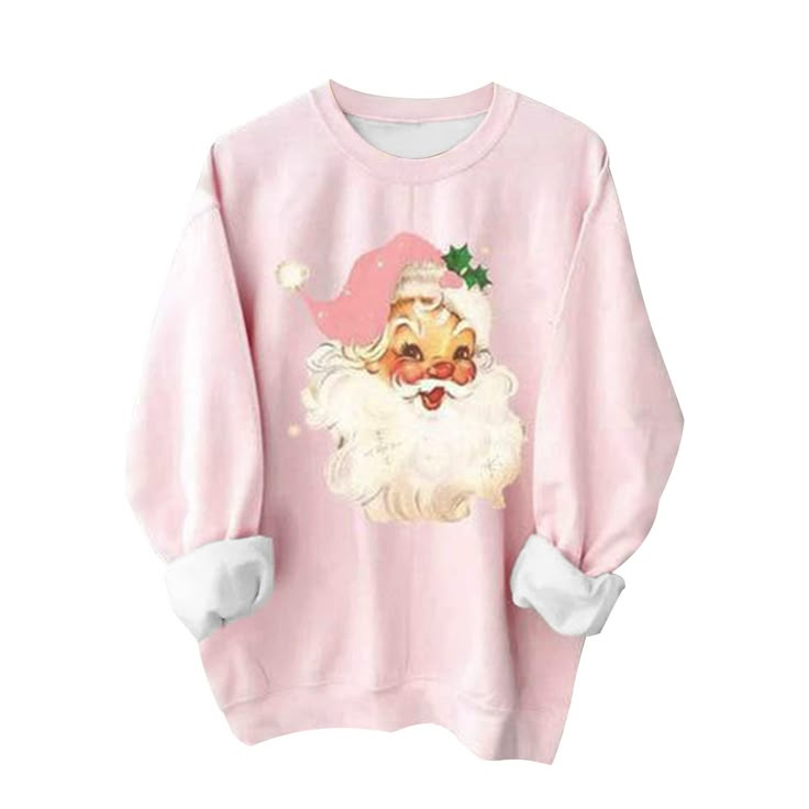 PRICES MAY VARY. womens christmas shirts button down women's velvet tops loose sweater christmas gifts for women unique plus size ugly christmas sweater christmas gifts for her 2023 christmas shirts plus size teacher christmas shirts women tee shirts grandma sweater teenage girl christmas gifts 2023 plus size christmas sweater woman christmas sweatshirt christmas blouses funny long sleeve christmas shirts for women oversized graphic tees for women girls christmas shirts size 14-16 grandma christ Holiday Outfits Women, Pink Crewneck Sweatshirt, Santa Sweatshirt, Holiday Clothing, Retro Santa, Christmas Pink, Sweater Vest Women, Christmas Santa Claus, Sweatshirt Vintage