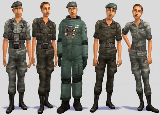 Defaults part 7 - military Vet Uniform Sims 4, Sims 4 Ww1 Cc, Sims 4 Police Uniform, Sims 4 Military Cc, Sims 4 Military Uniform, Military Uniform Design, Hair Beret, Poodle Dress, Army Outfit