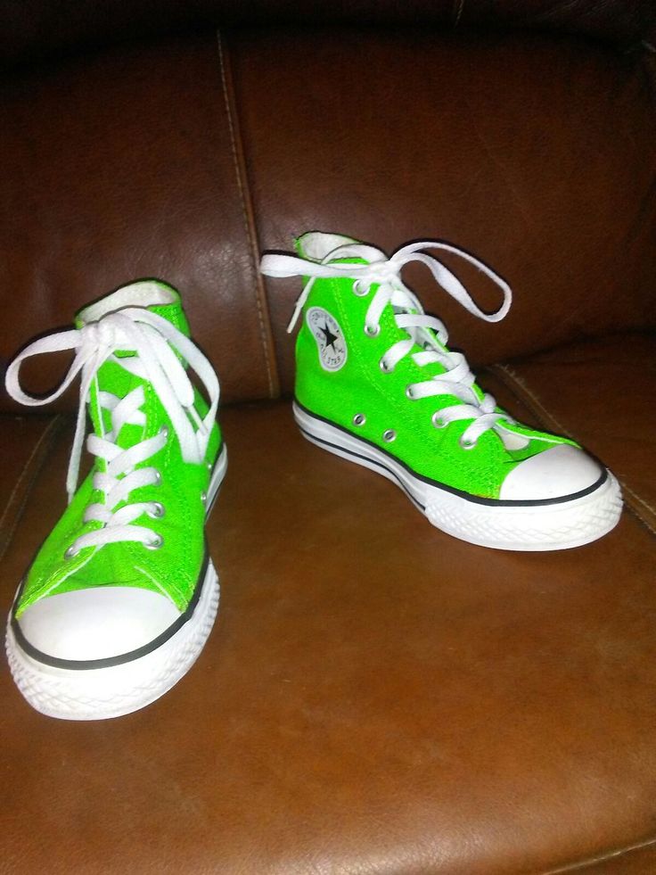 Neon green converse all stars. Boys or girls. Size 13. Light scratching on toes see pics. Light scuffing on side rubber see pics Neon Green Shoes, 13th Birthday Party, Converse All Stars, 13th Birthday Parties, Green Converse, Jackets Men Fashion, Scene Emo, Shoes Socks, 13th Birthday