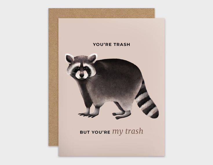 Funny Love Card / Raccoon Pun Anniversary Card / Romantic | Etsy in ...