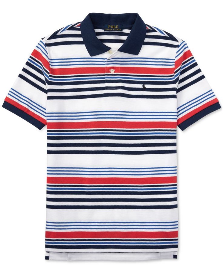 Ralph Lauren Boys' Striped Polo Shirt Boys Stripes, Ralph Lauren Boys, Polo T Shirt, Striped Polo Shirt, Men's Polo Shirt, Polo Shirt, Tee Shirts, Ralph Lauren