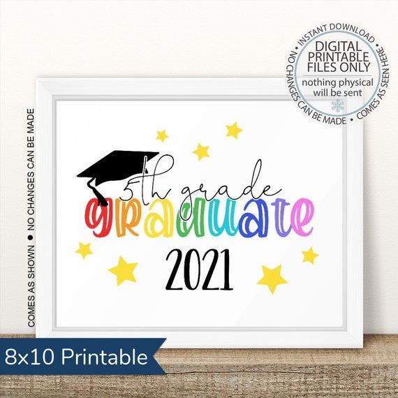 Printable 5th Grade Graduation Sign Printable Last Day of - Etsy ...