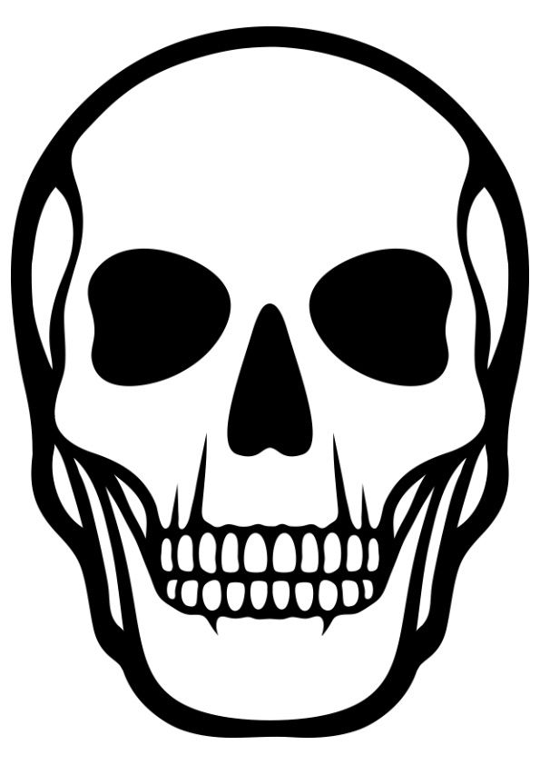 a black and white image of a skull