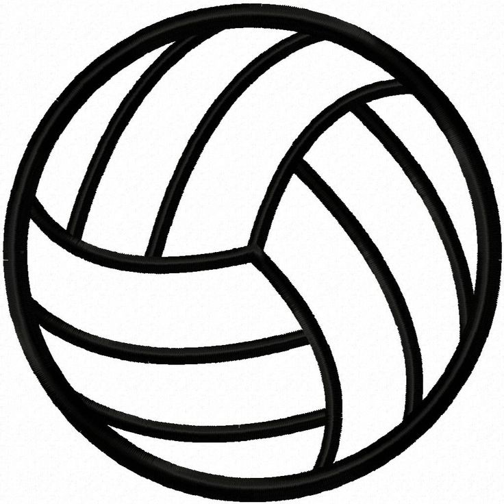 a black and white image of a volleyball ball