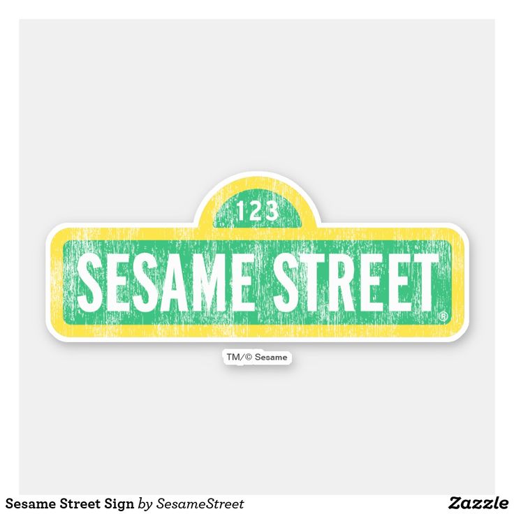 Sesame Street Sign Sticker | Zazzle | Sesame street signs, Street signs ...