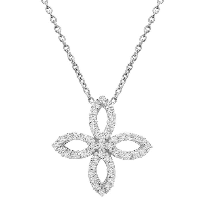 The beautiful Posy diamond flower pendant is dainty and timeless. This diamond flower pendant will add that sparkle that you need in your everyday wardrobe. - 18" Length with Spring Ring Clasp - SI1 Diamond Clarity - H-I Diamond Color - Total Carat weight: 1/10 CT - Available in 10K YG, 10K WG, 10K RG, 14K YG, 14K WG, 14K RG - Ethically sourced materials and conflict-free diamonds - Fully compliant with The Kimberley Process - Chain included - Certificate of authenticity included White Gold Cubic Zirconia Flower Shaped Diamond Necklace, Dazzling White Gold Flower Pendant Diamond Necklace, White Diamond Necklace With Flower-shaped Accents, White Diamond Necklace With Flower Shape And Diamond Accents, Fine Jewelry White Diamond Floral Pendant Necklace, White Diamond Necklace With Flower Shape Accents, Cubic Zirconia Flower Pendant Diamond Necklace, Fine Jewelry White Gold Flower-shaped Diamond Necklace, Flower Shaped Brilliant Cut Diamond Necklace