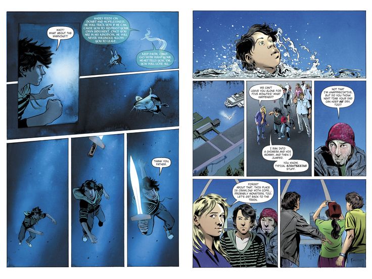 Pages from Percy Jackson and The Lightning Thief Graphic Novel #GodsofOlympus #MonstersofOlympus The Lightning Thief Book, Book Novels, Percy Jackson Musical, Musical Tickets, Rockefeller Center Christmas, Rockefeller Center Christmas Tree, Lightning Thief, Sea Of Monsters, Educator Gifts