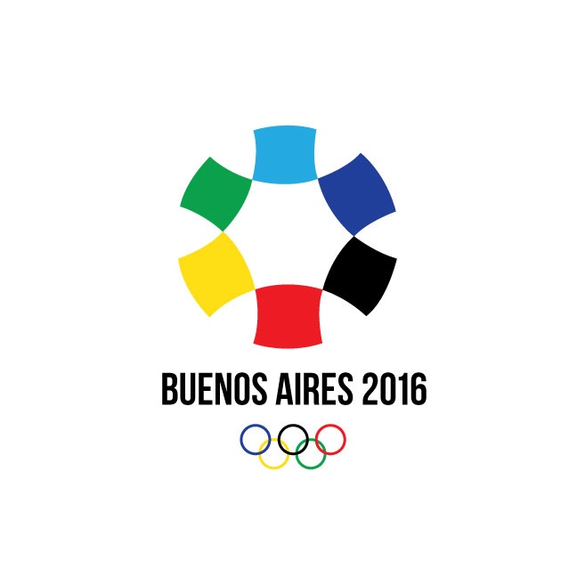 the logo for the rio olympics is shown in black, green, yellow and blue